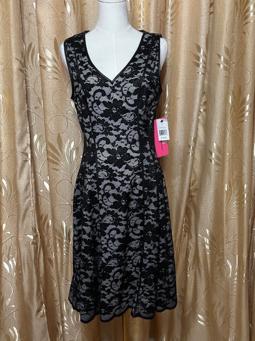 Betsey Johnson Black Lace Fit & Flare Dress